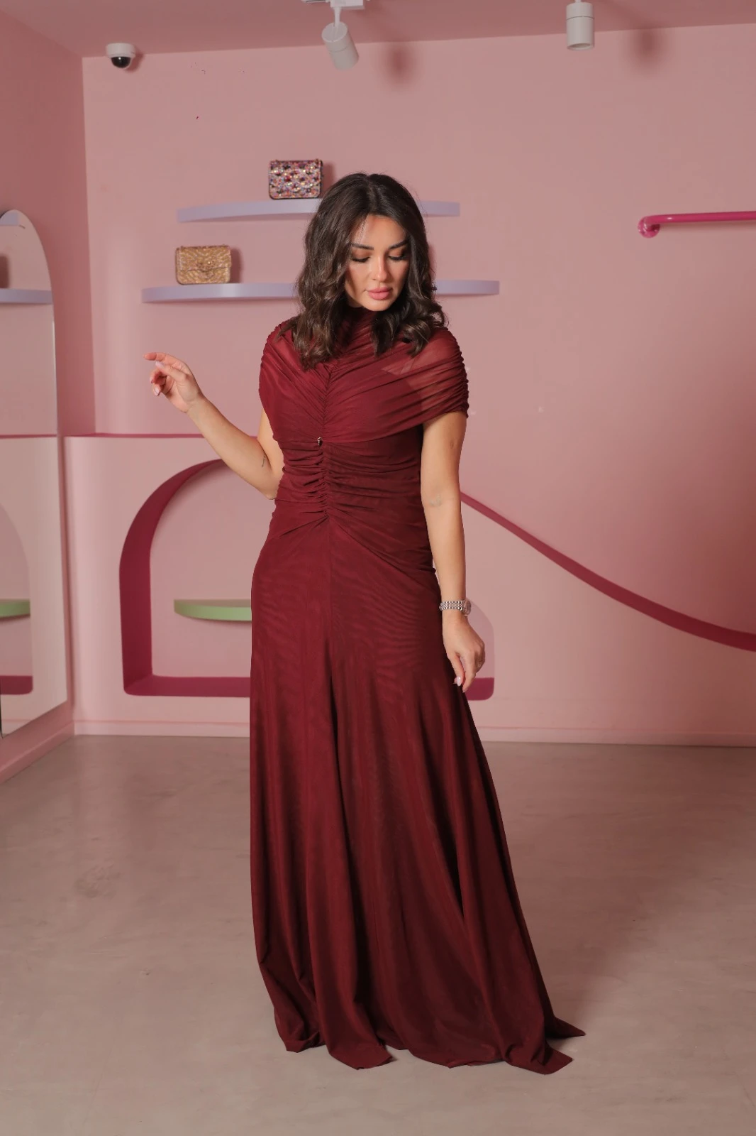 Drape Dress Red 44